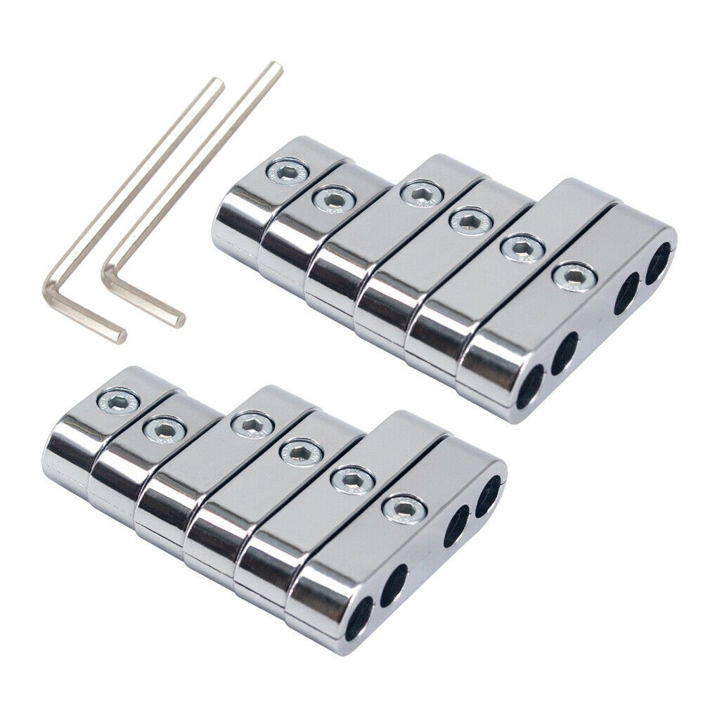 2 Sets 7mm 8mm Chrome Spark Plug Wire Separators Looms for Mopar Ford Chevy 9723