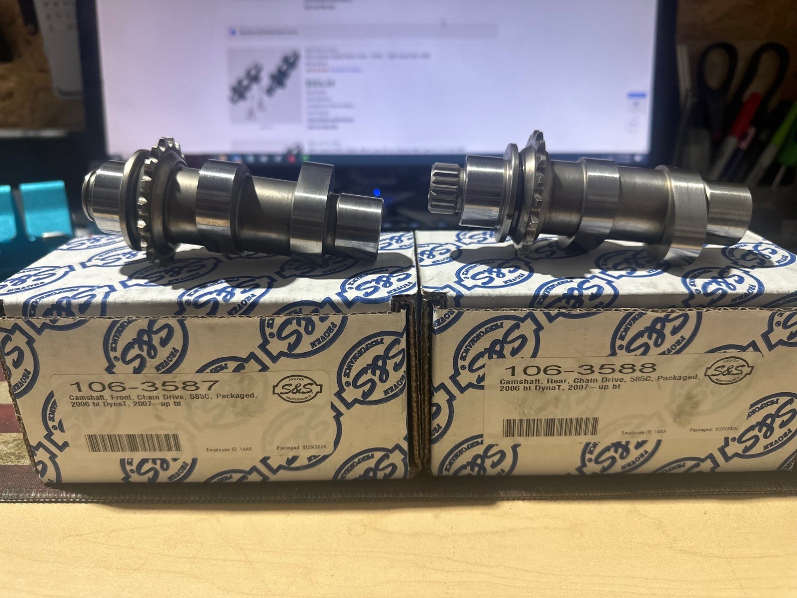 S & S 585C Chain Drive Camshaft Kit FXD 06-17 Twin Cam 07-17 106-4382 S&S Cams