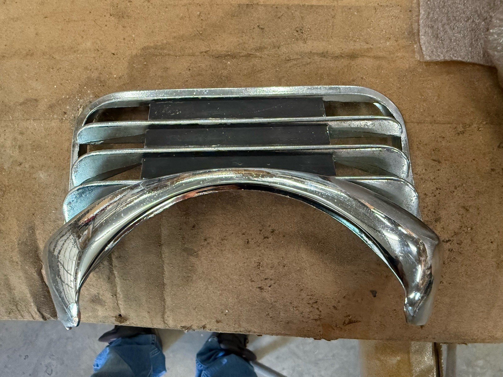 1963 1964 Ford Fairlane Super Coupe Rear Console Chrome Center Shift Plate
