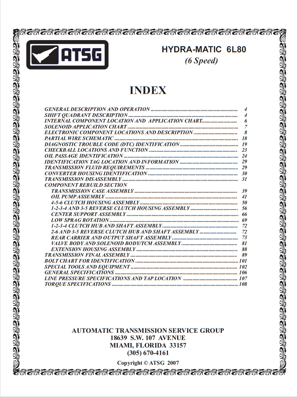 6L80 ATSG Rebuild Manual Automatic Transmission Overhaul Service *PHYSICAL BOOK* 6L80 ATSG Rebuild Manual Automatic Transmission Overhaul Service *PHYSICAL BOOK*