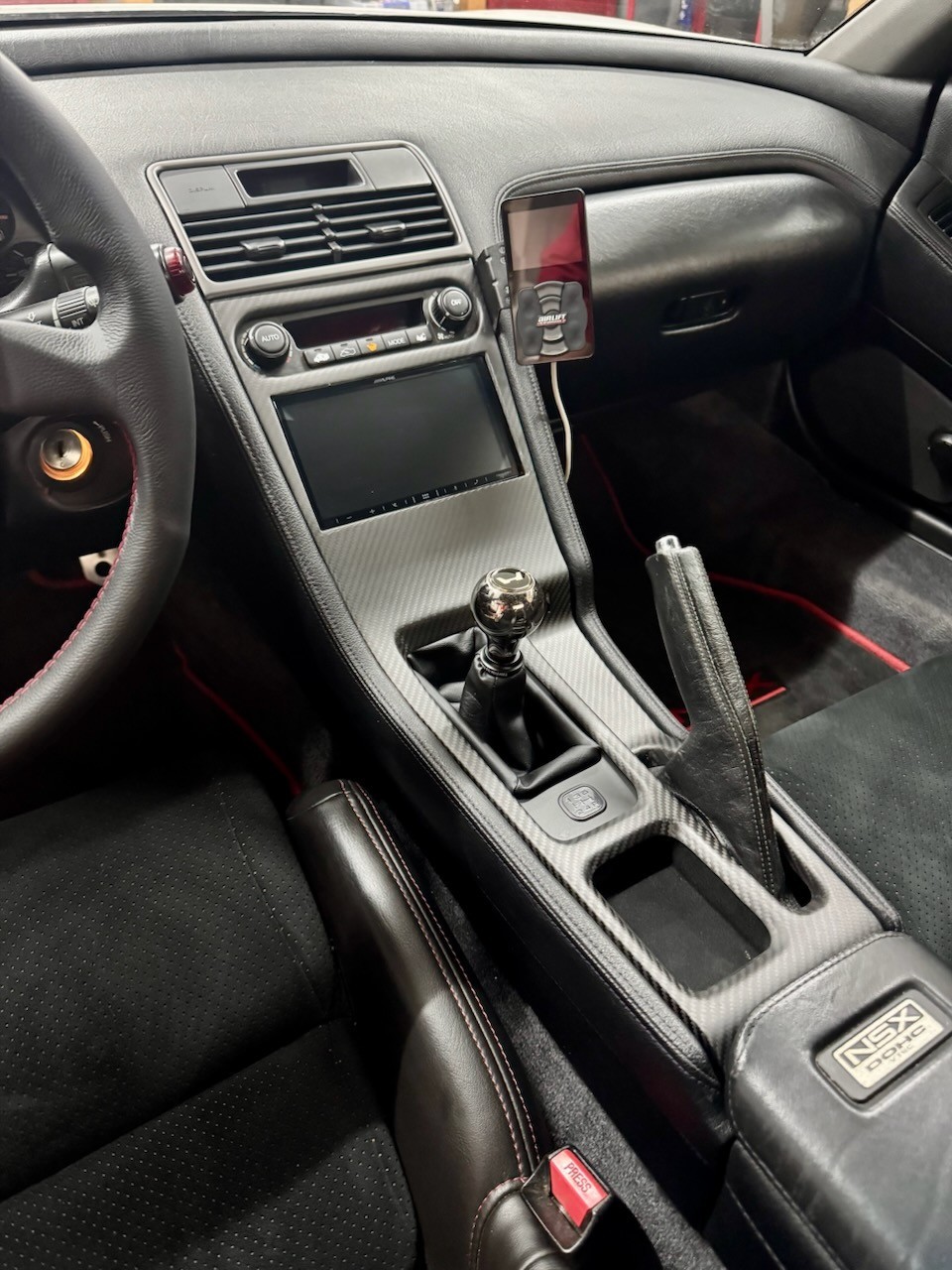 🔥 Acura NSX Handcrafted LHD Double DIN Radio Dash Panel Carbon Fiber Honda 🔥