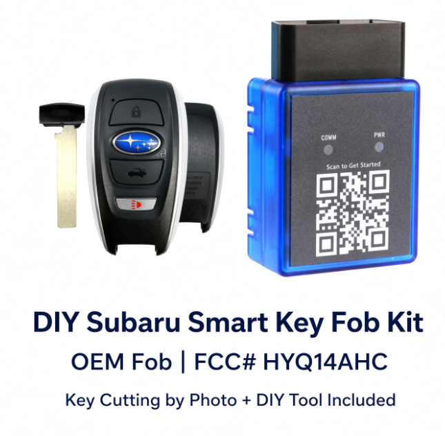 DIY Kit OEM Subaru Smart Key HYQ14AHC 4-Button Trunk + Key Cutting