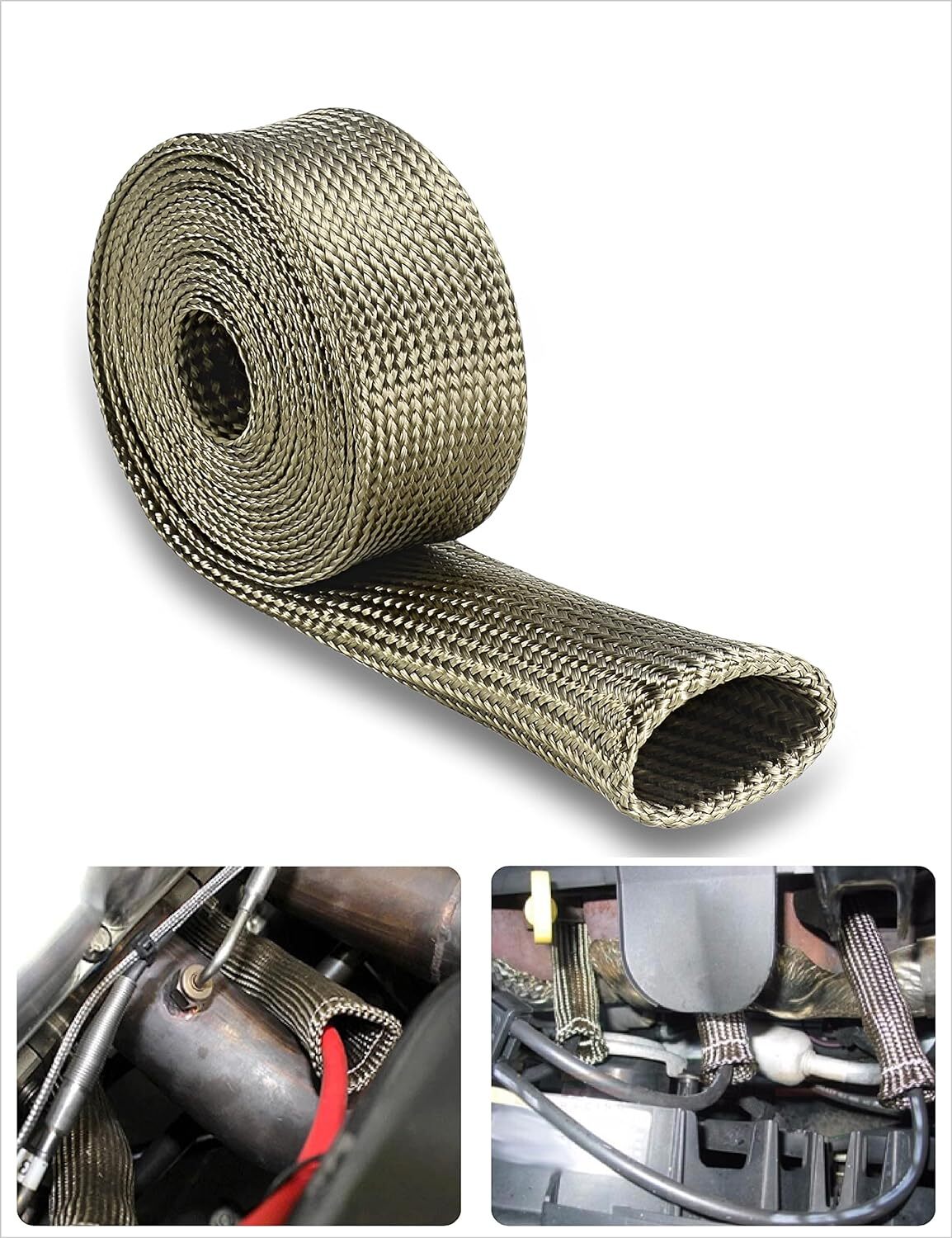 Wire Heat Shield Automotive Heat Shield Sleeve Fuel Line Heat Shield Titanium 1\