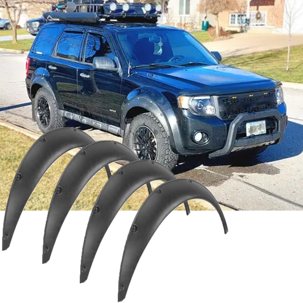 4Pcs 80mm Car Fender Flares Wide Extension Wheel Arches Body Kit For Ford Escape