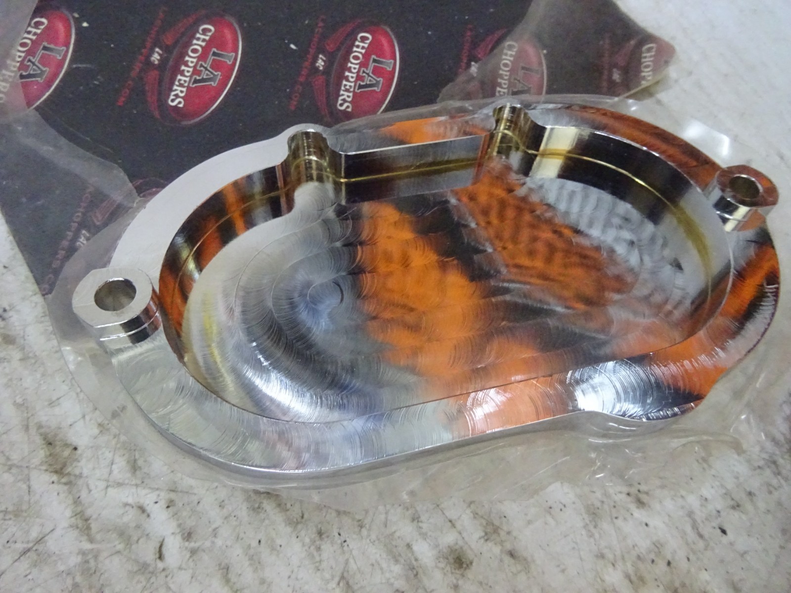 HARLEY BT\'S Rpl NOS CHROME CUSTOM LA CYCLES TRANSMISSION END/SIDE COVER
