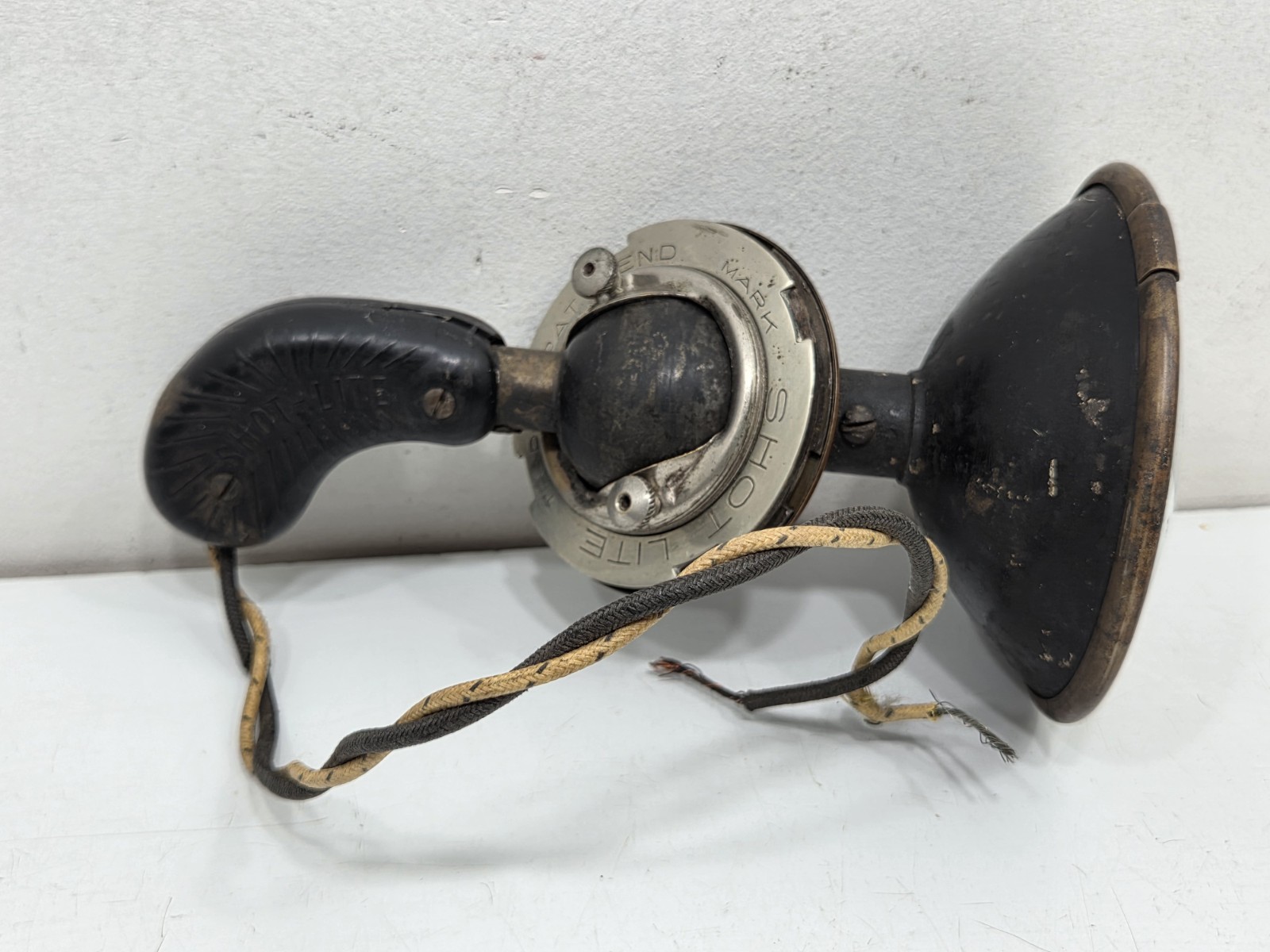 Vintage Shot Lite Pistol Grip 6 Volt Windshield Spotlight Antique Auto Accessory