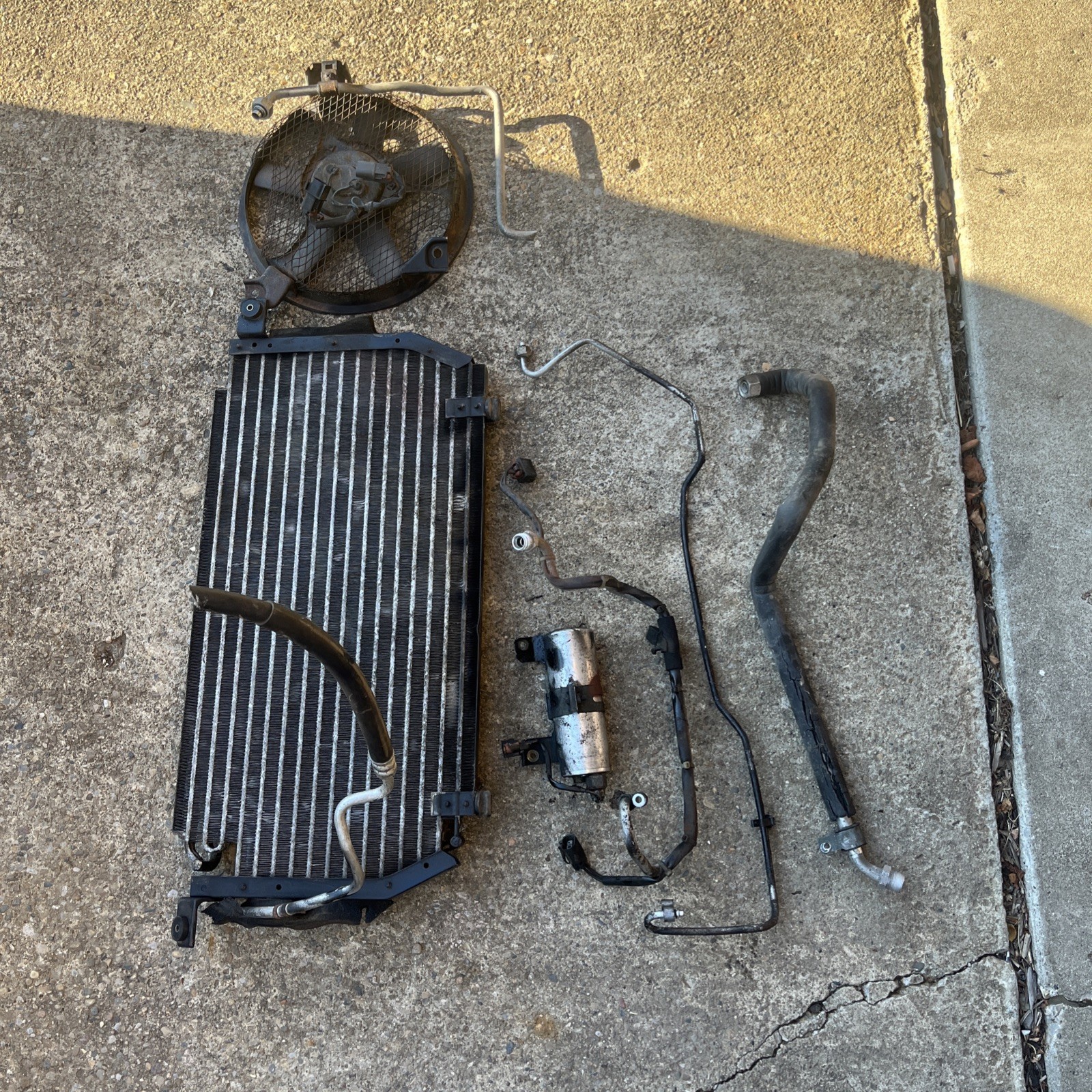 89-90 Nissan 240sx KA24E AC Hard Lines And  Harness S13 SOHC/Condenser/Fan/Lines