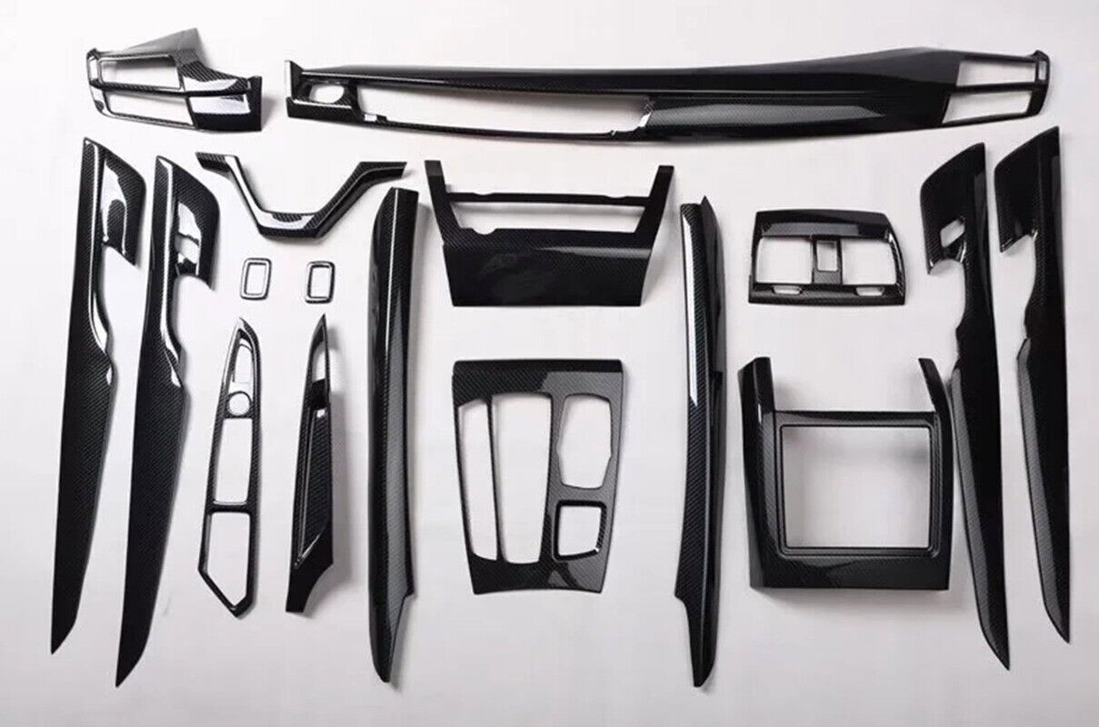 For BMW X5 x6 2014-2018 Carbon Fiber Dashboard Center Console Interior Kit Trim
