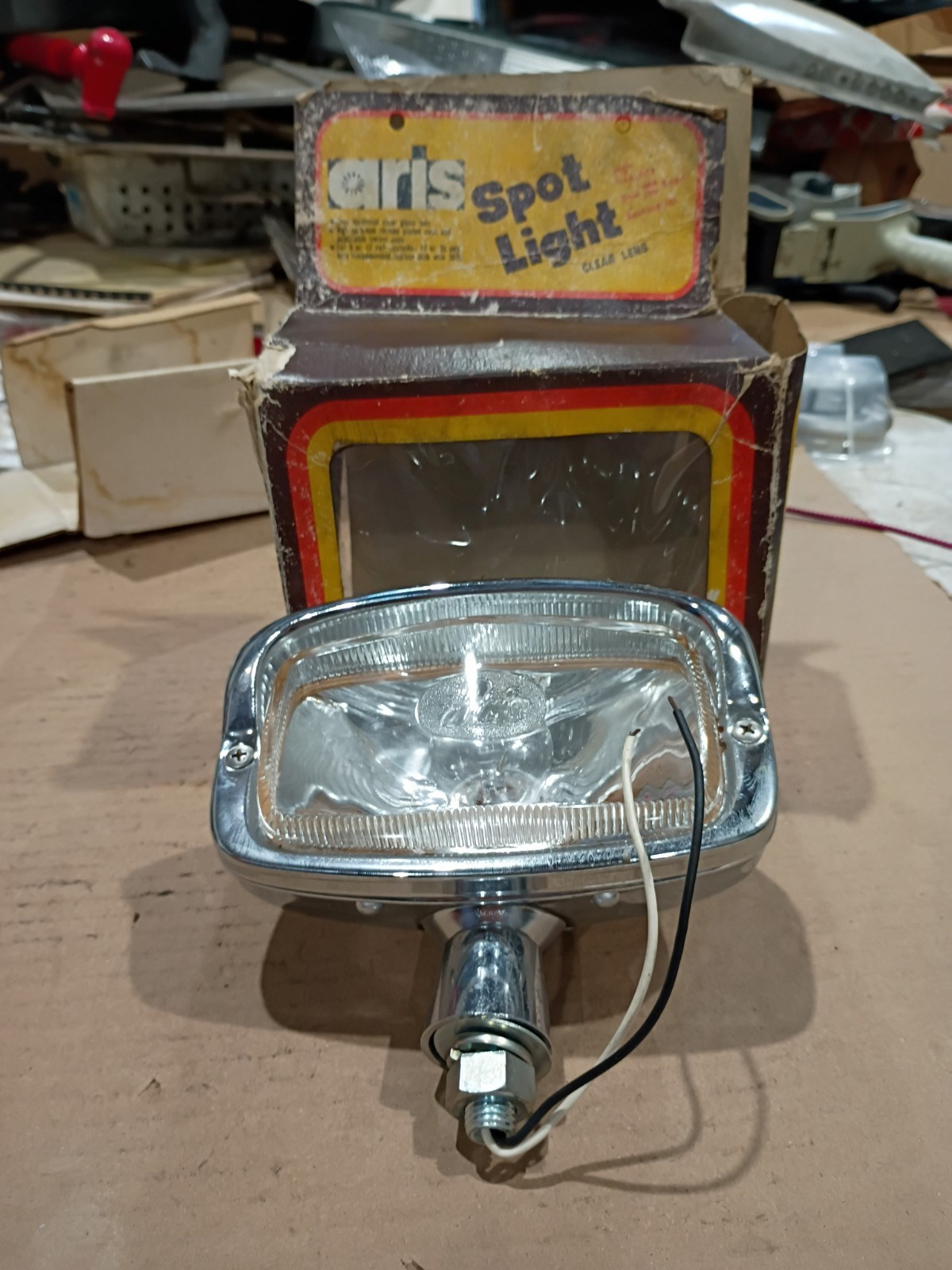 New 60\'s 70\'s Vintage Aris Fog Light w/mount 38 Lens Made Japan New 60\'s 70\'s Vintage Aris Fog Light w/mount 38 Lens Made Japan