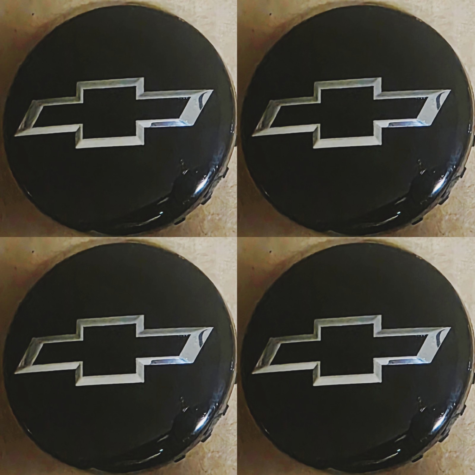 4 Chevrolet Center Caps 3.25” 83mm Black With Silver Texture Blk Bowtie 22837060 4 Chevrolet Center Caps 3.25” 83mm Black With Silver Texture Blk Bowtie 22837060