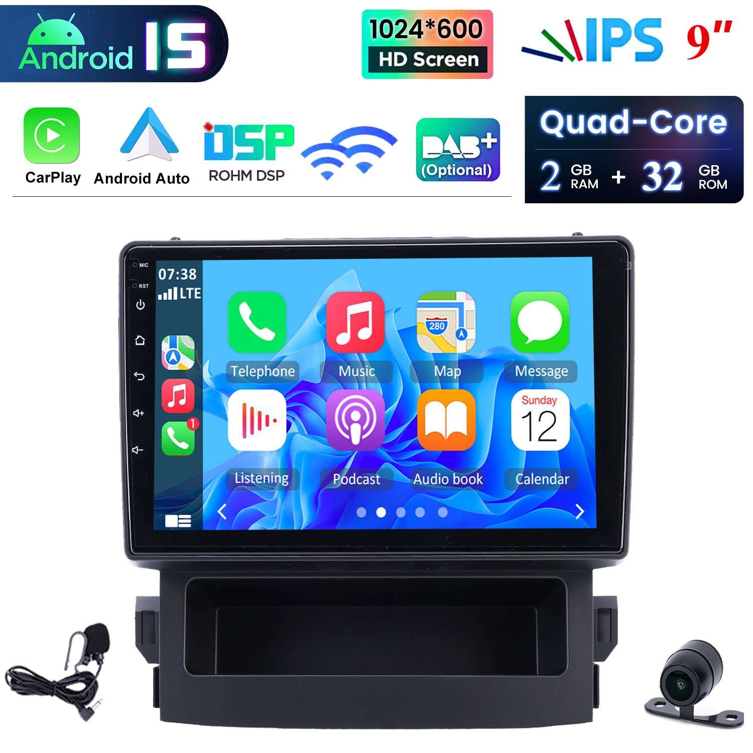 Car Stereo For Subaru Forester Impreza Crosstrek 18-23 Carplay Android 15 Auto