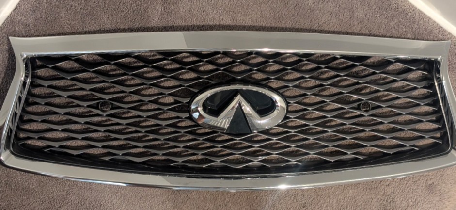 OEM 2018-2023 Infiniti Q50 Front Upper Grille w/ Factory Sensor Mounts