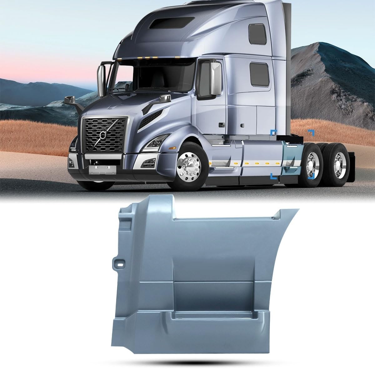 2018-2025 VOLVO VNL Left Rear Fairing Side Door Panel with Bracket,Length 33