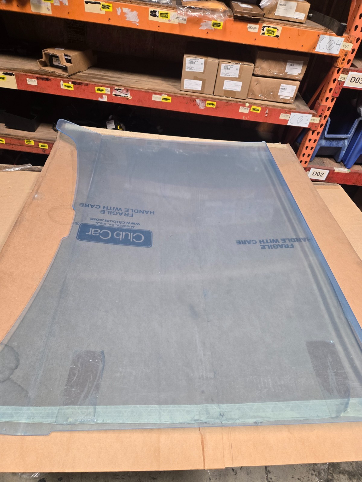Club Car OEM One Piece Full front Windshield Kit (Non Folding) CA. PN:105080801