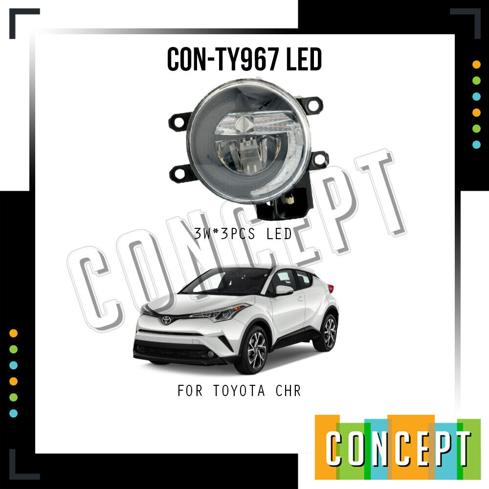 For Toyota CHR C-HR  2018 2019 LED Fog Lights with CONCEPT DESIGN DRL Left&Right