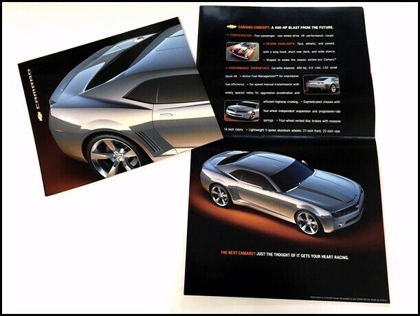 2006 2010 Chevrolet Camaro Concept Original Car Sales Brochure Foldout Poster