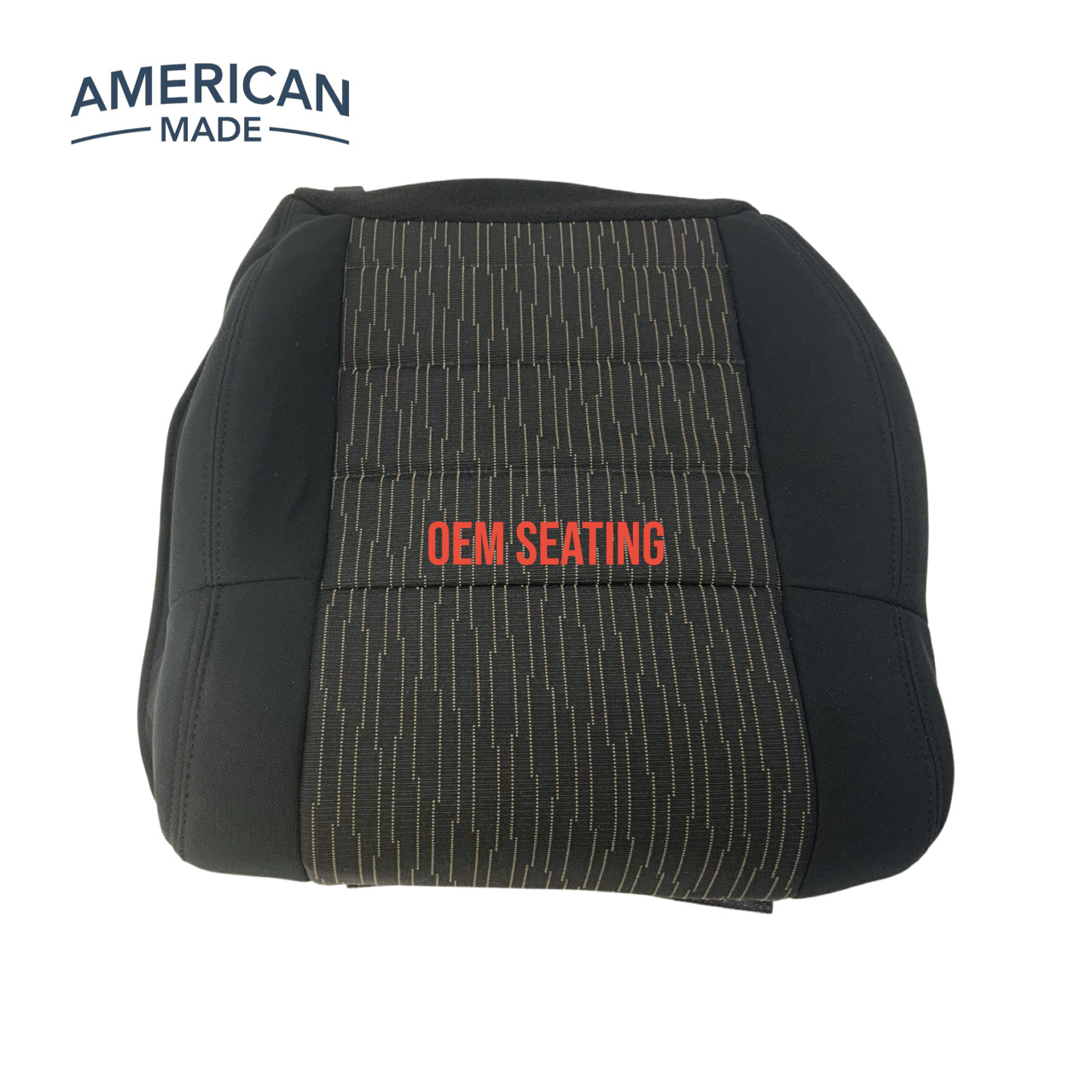 Fits 2007-2012 Jeep Wrangler JK Driver Bottom Seat Cover-Black w/ Dk Saddle