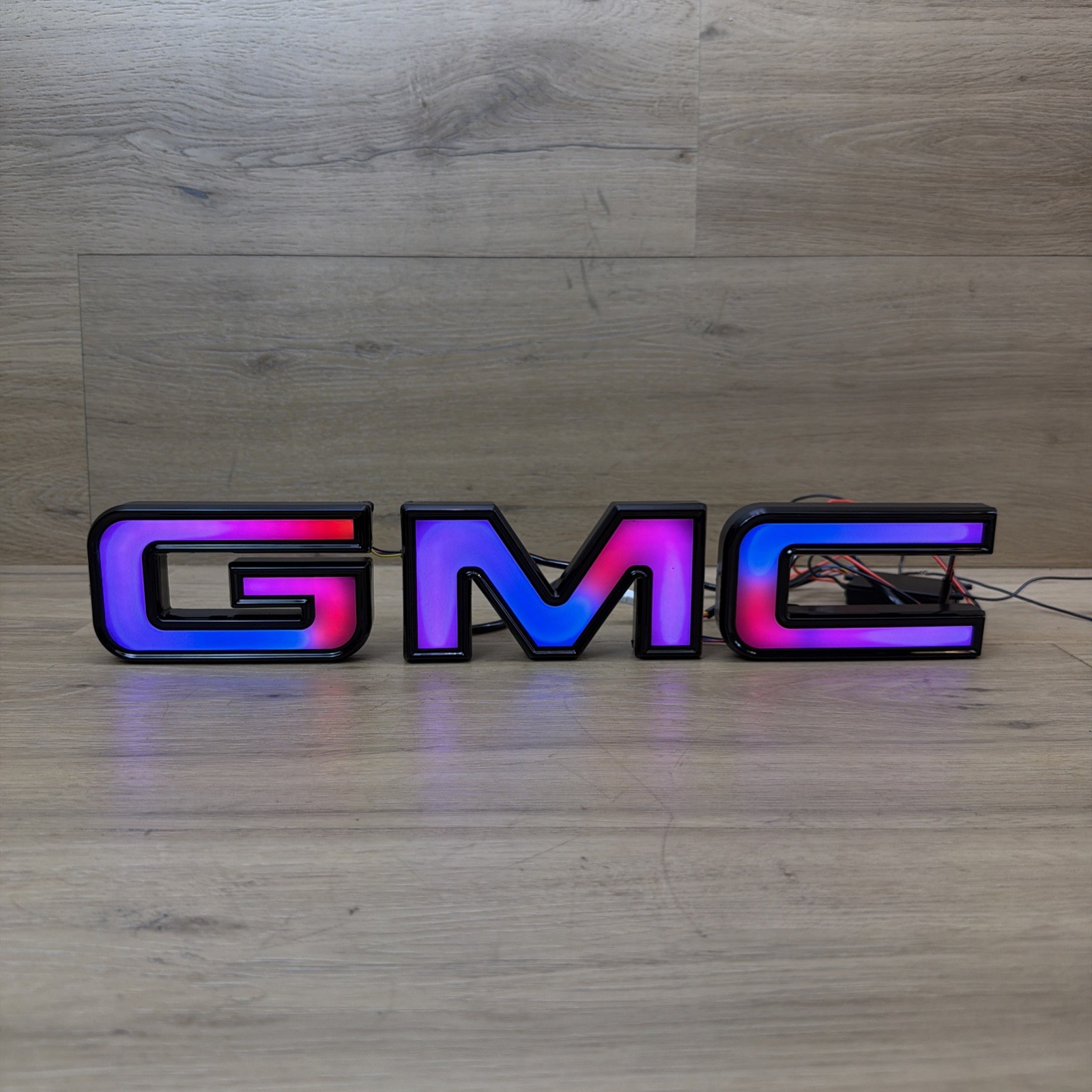 🟢FOR 2018+ GMC Sierra 1500 RGB APP CONTROL Grille Led  Emblem GLOSS BLACK🟢