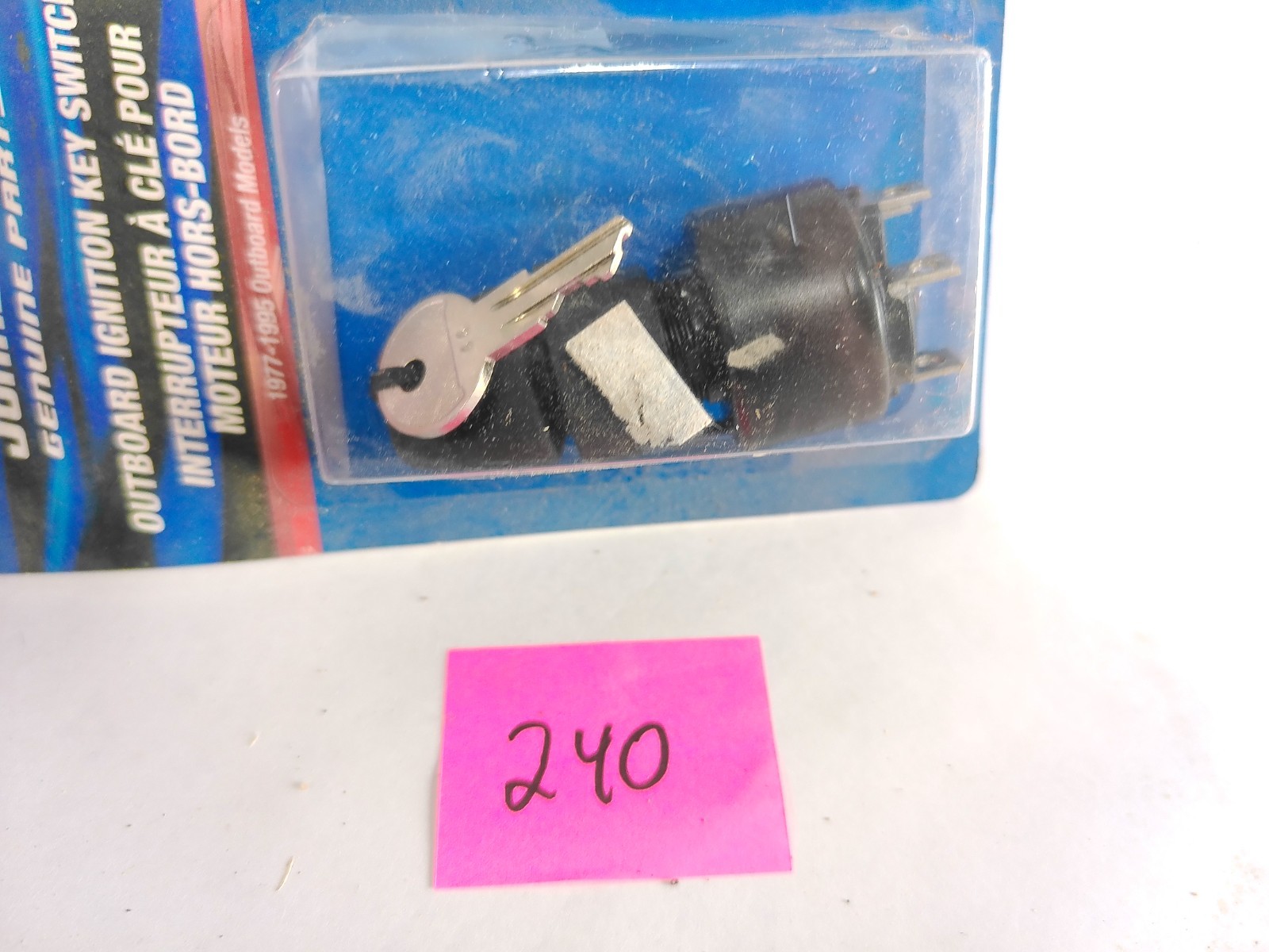 NOS OEM Johnson Evinrude Key Switch 508180 - Push to Choke BRP/OMC 1977-1995