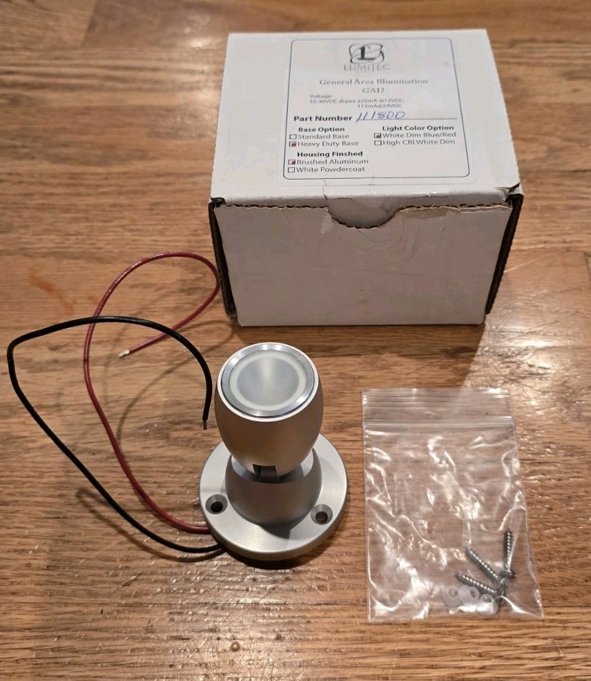 NEW Lumitec GAI2 Brushed Aluminum Housing Dimmable White Blue Red #111800 GA12