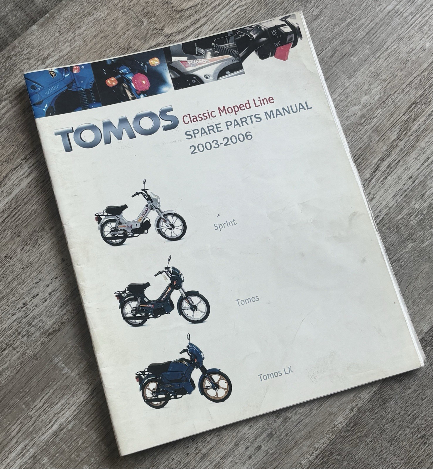Tomos Sprint Tomos LX Moped 2003 OEM Original Spare Parts Manual Pre-Owned