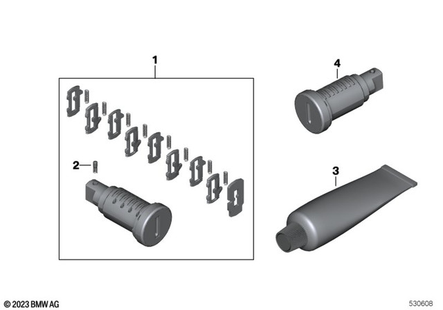 Genuine BMW-Motorrad Lock cylinder 51257698204