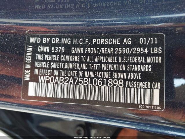 Used Engine Complete Assembly fits: 2011 Porsche PANAMERA 4.8L VIN B 5th digit A