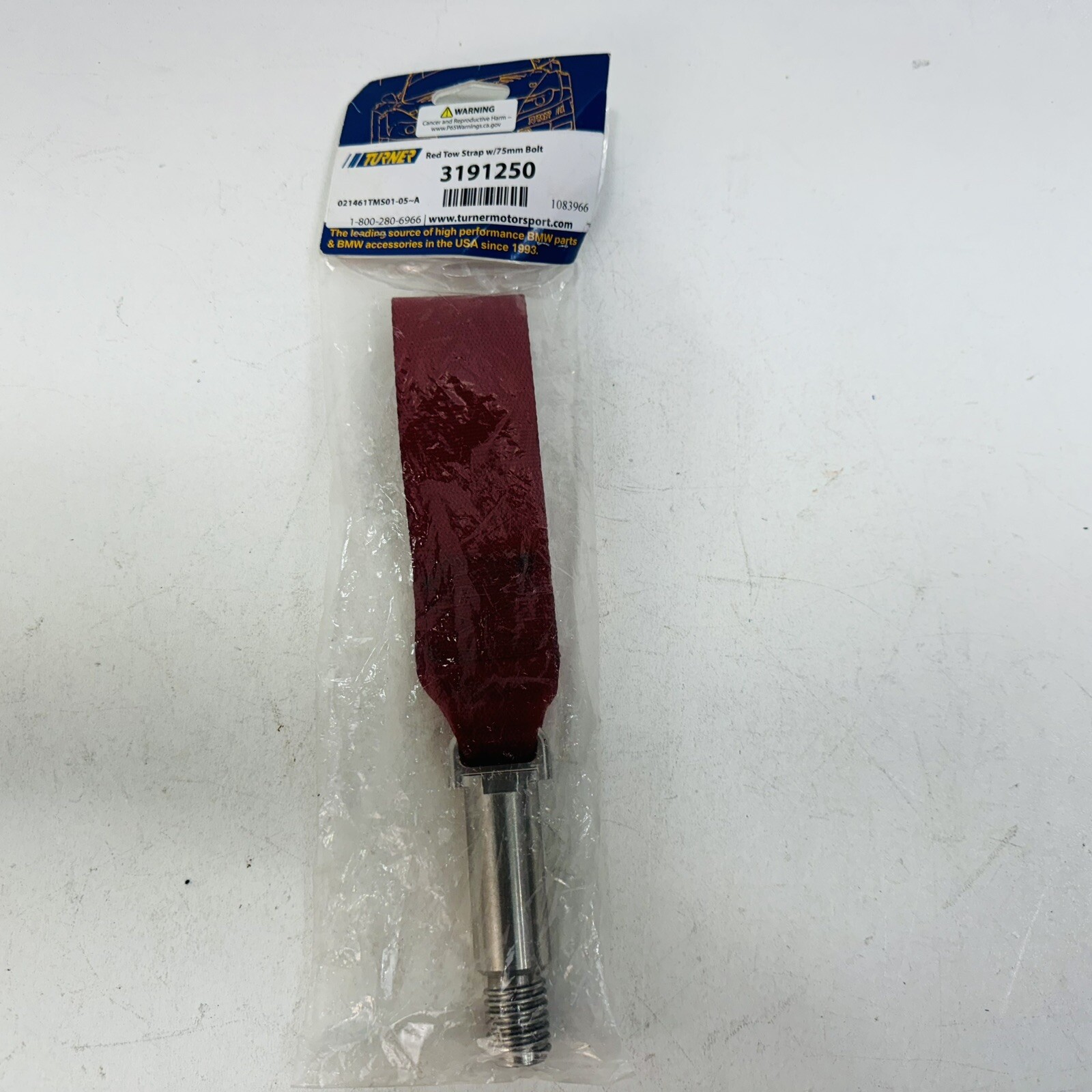 Turner Motorsport - Red Tow Strap With 75mm Bolt - 3191250
