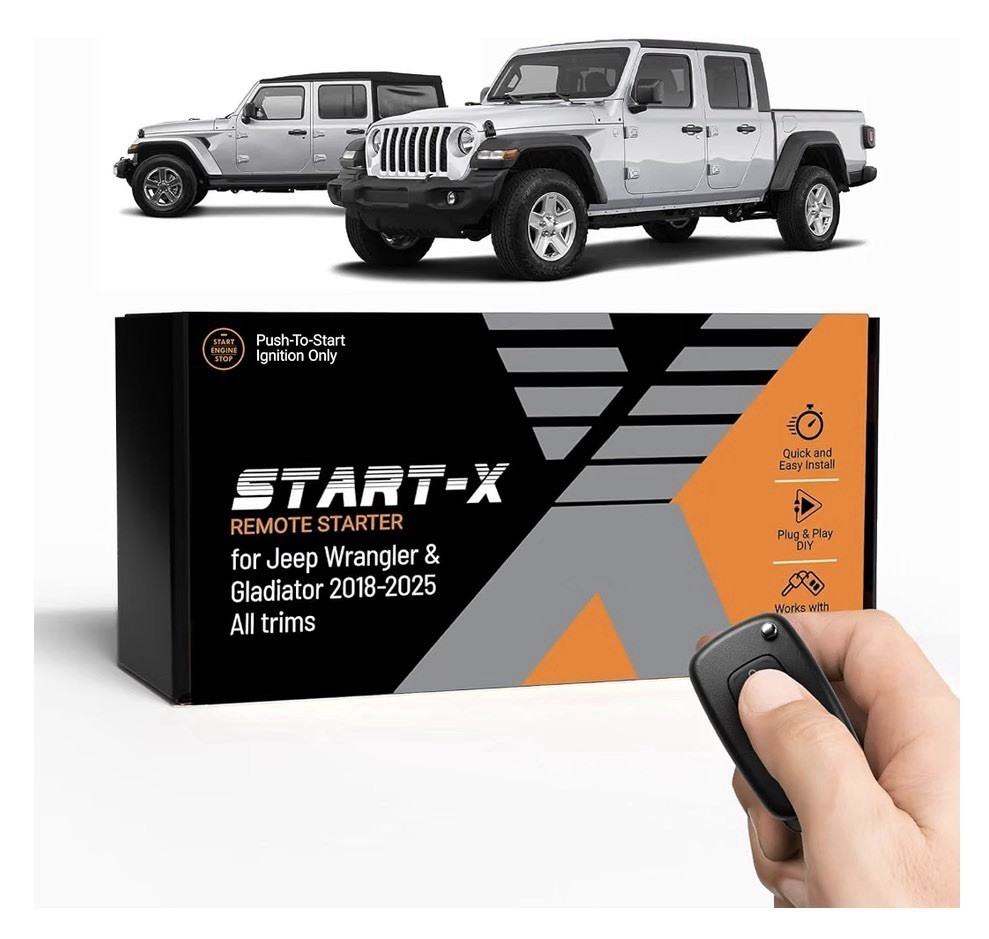 Start-X Remote Starter Kit Jeep Wrangler JL Gladiator JT Push To Start PTS Start-X Remote Starter Kit Jeep Wrangler JL Gladiator JT Push To Start PTS