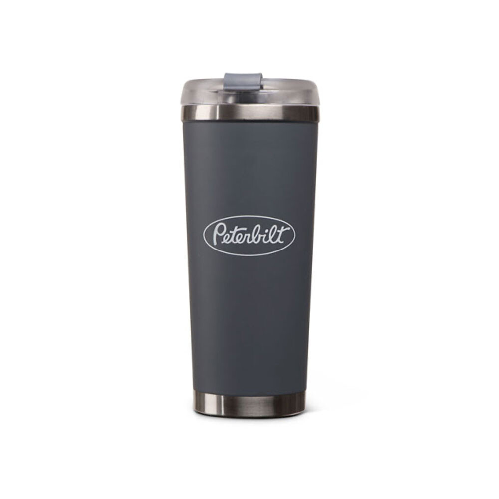 Peterbilt 24oz Storm Gray Brooklyn Trucker Tumbler PB logo w/ Straw