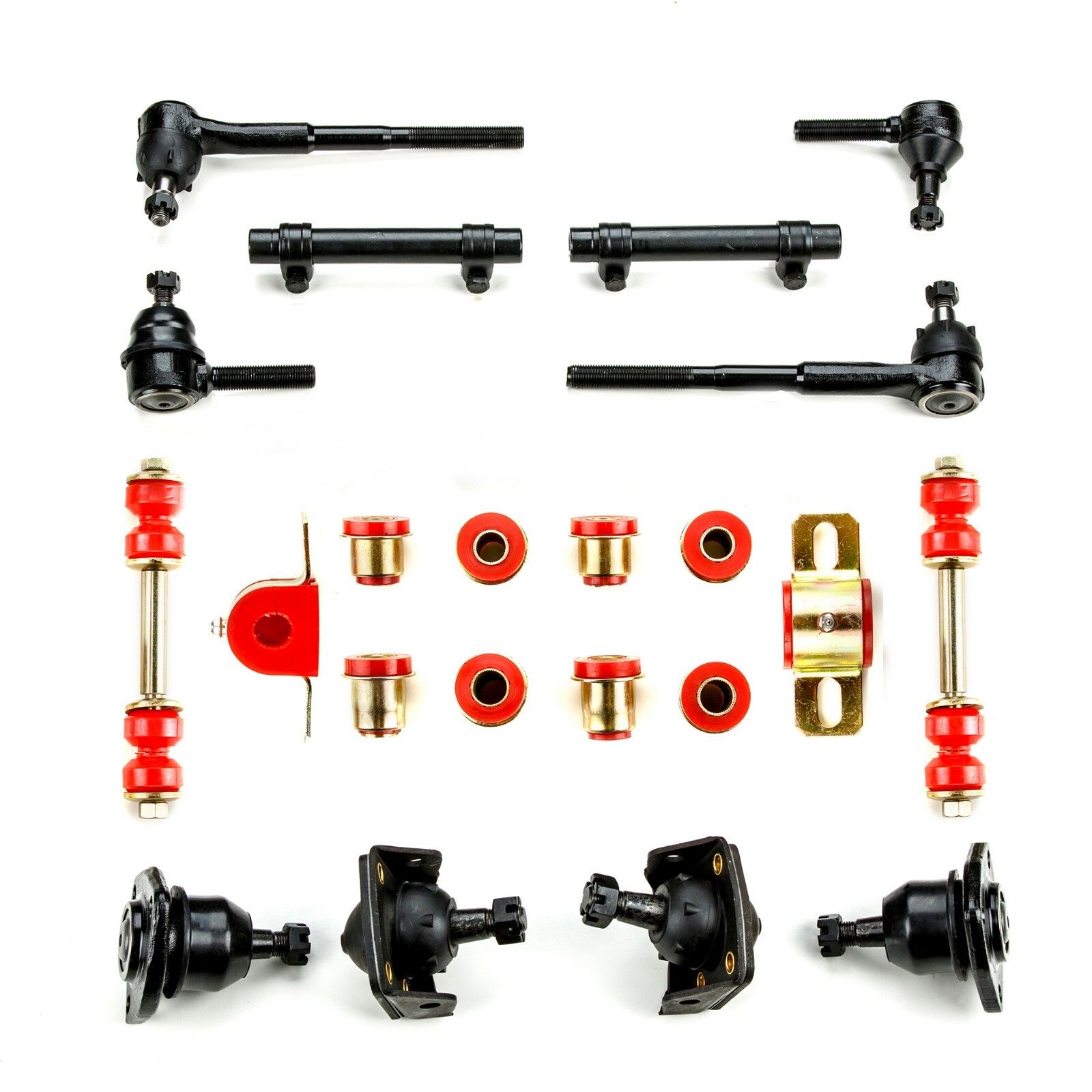 Red Poly Front End Suspension Rebuild Kit Fits 1955 - 1957 Chevrolet Full Size
