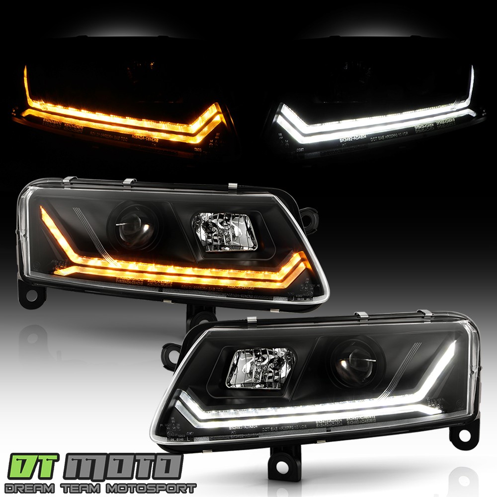 2009-2011 Audi A6 Halogen LED Sequential Signal Projetor Headlights Headlamps