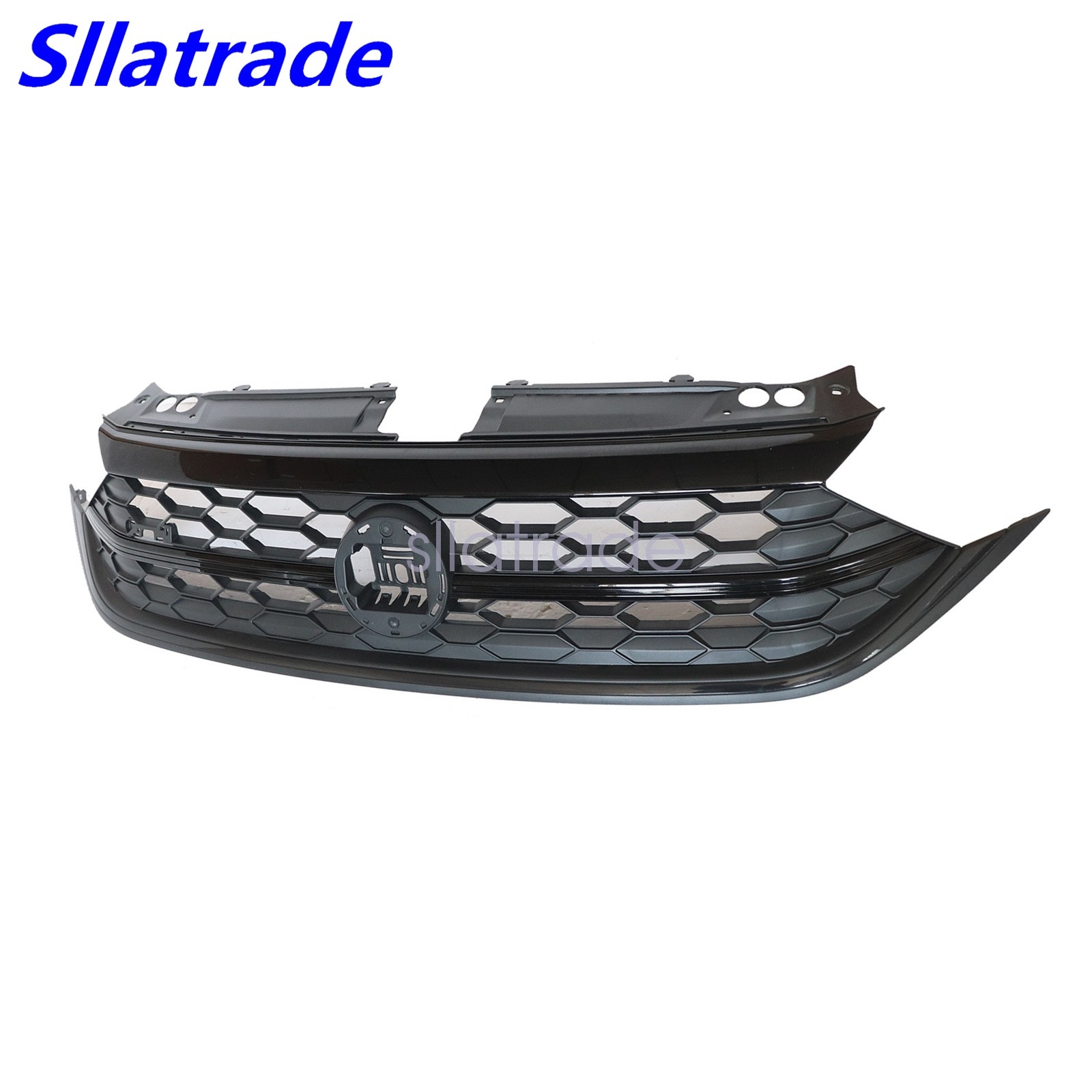 Fit For Volkswagen Jetta 2022-24 Black Front Bumper Grille W/ Black Trim Grille