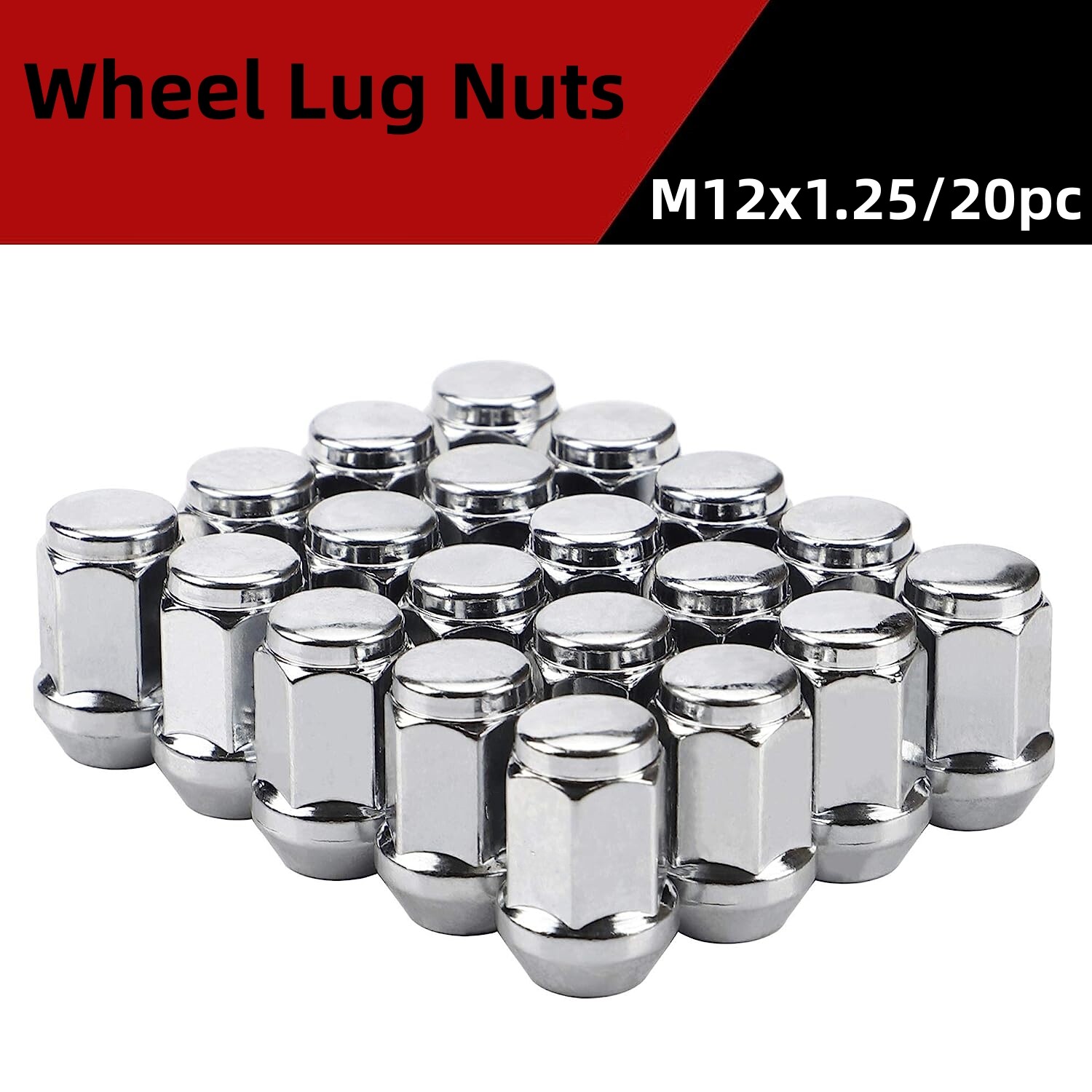20PCS Chrome M12x1.25 Lug Nuts For Nissan Rogue Altima Maxima Pathfinder Rims
