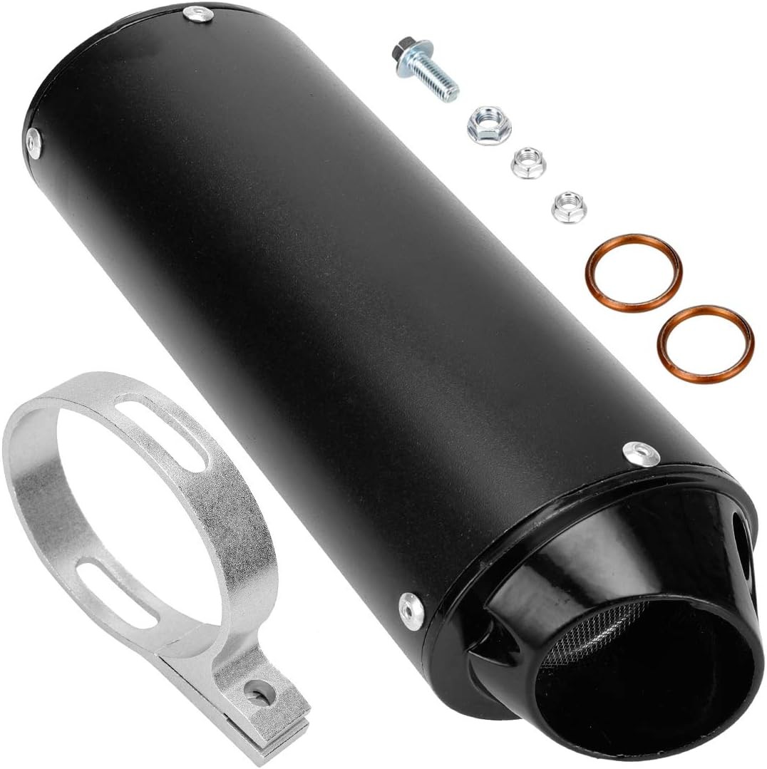 FVRITO 28mm 1.1 inch Exhaust Muffler Silencer Pipe and Clamp Gasket for Black FVRITO 28mm 1.1 inch Exhaust Muffler Silencer Pipe and Clamp Gasket for Black