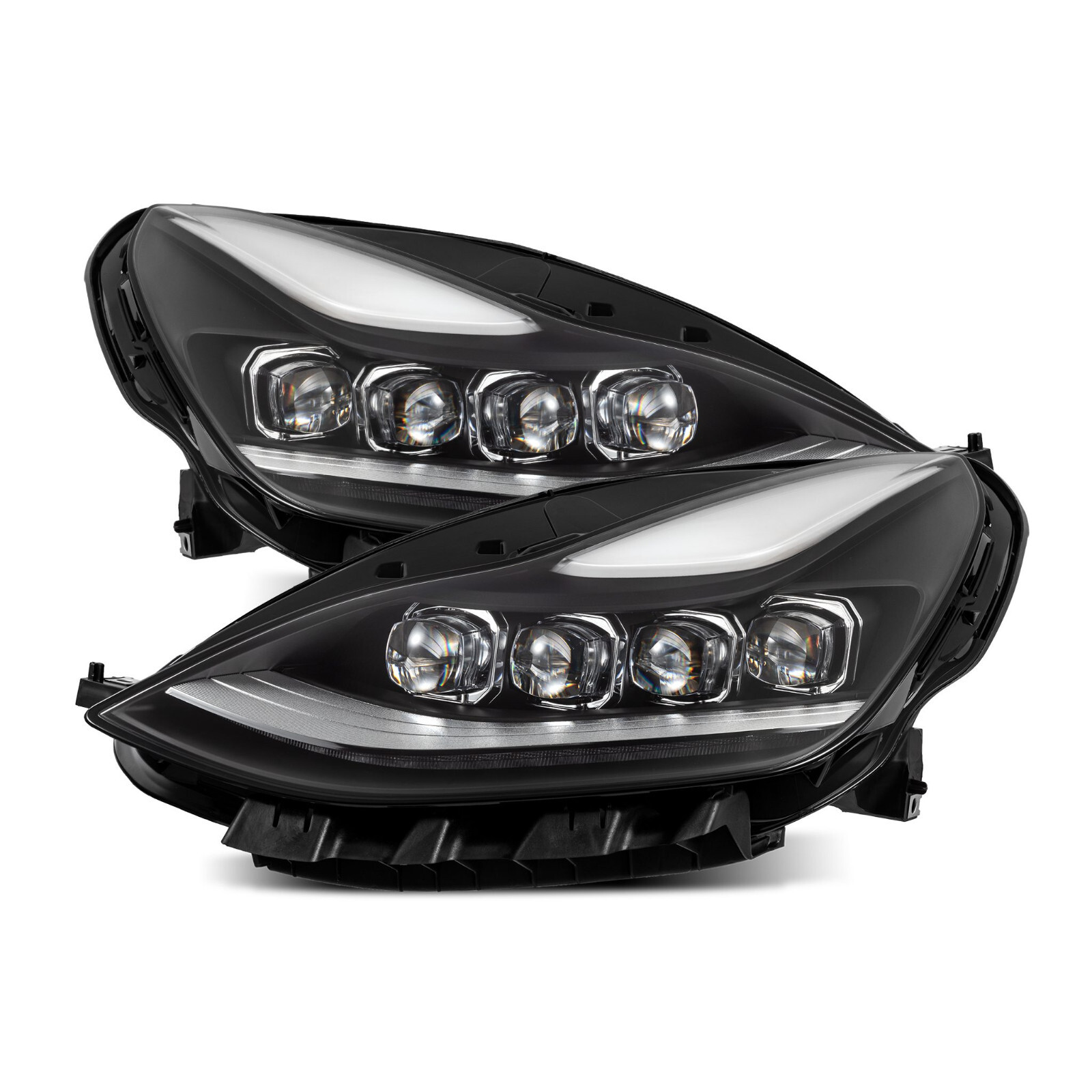 For 17-23 Tesla Model 3 20-23 Y Alpharex Nova Black LED Projector Headlight Lamp