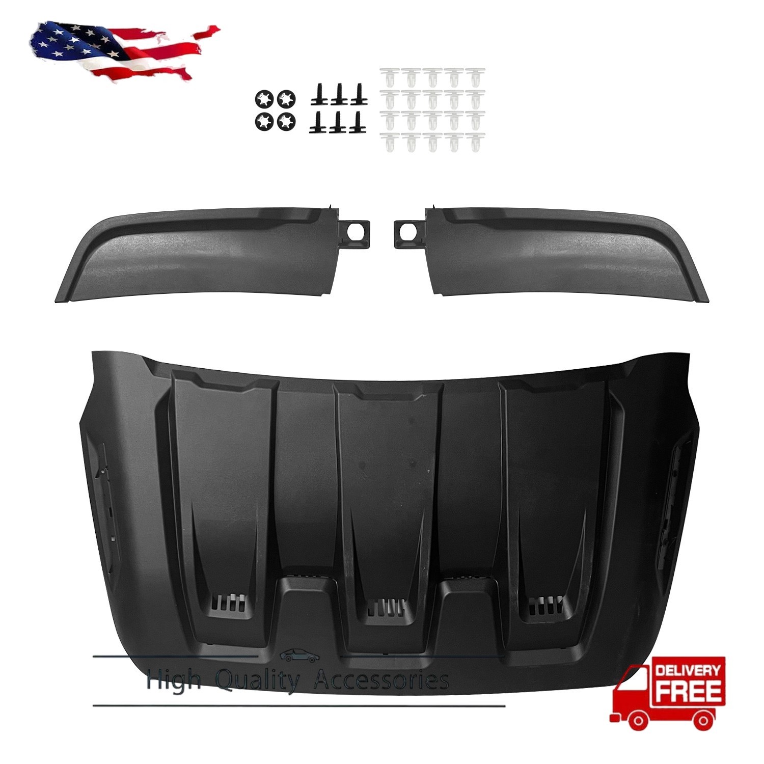 NL3V-16A647 For Ford F150 F-150 Raptor Front Hood Scoop Vent&Side Trim Cover