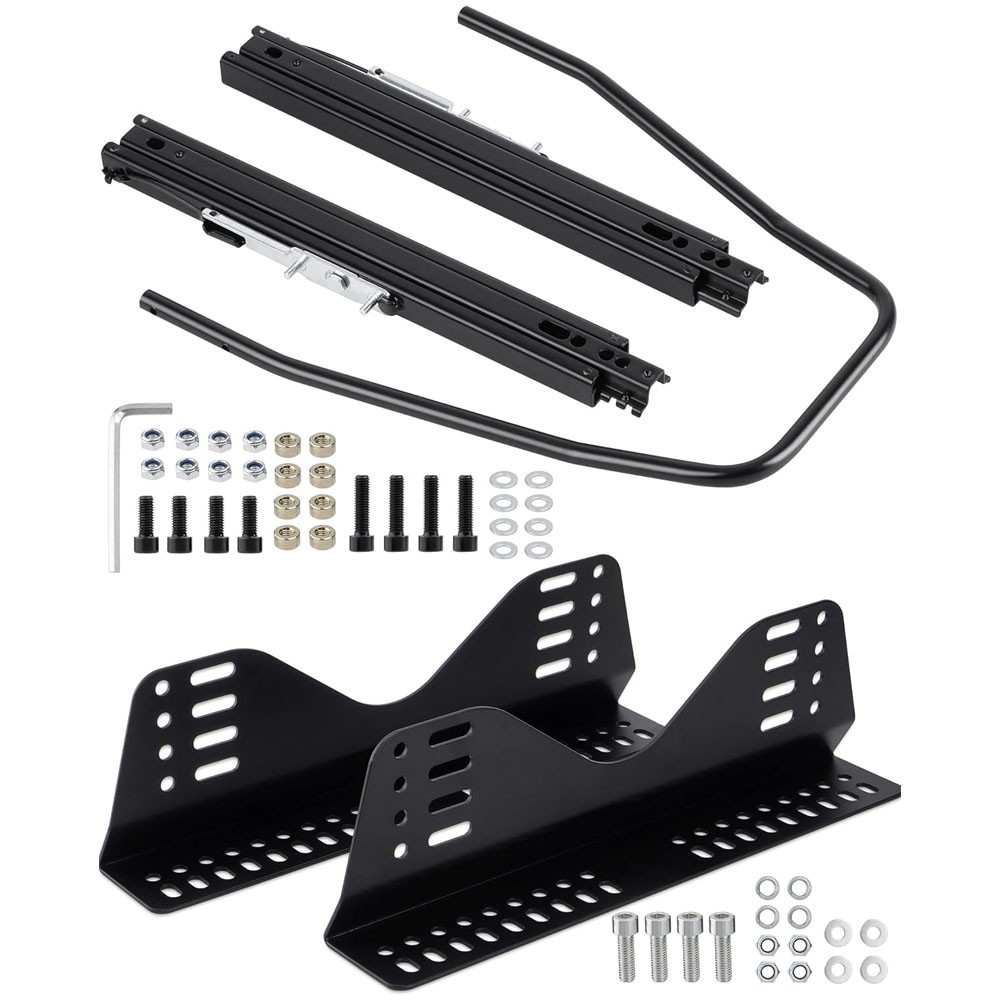 Universal Racing Seat Bracket w/Seat Slider Side Mounting Bracket Track Assembly