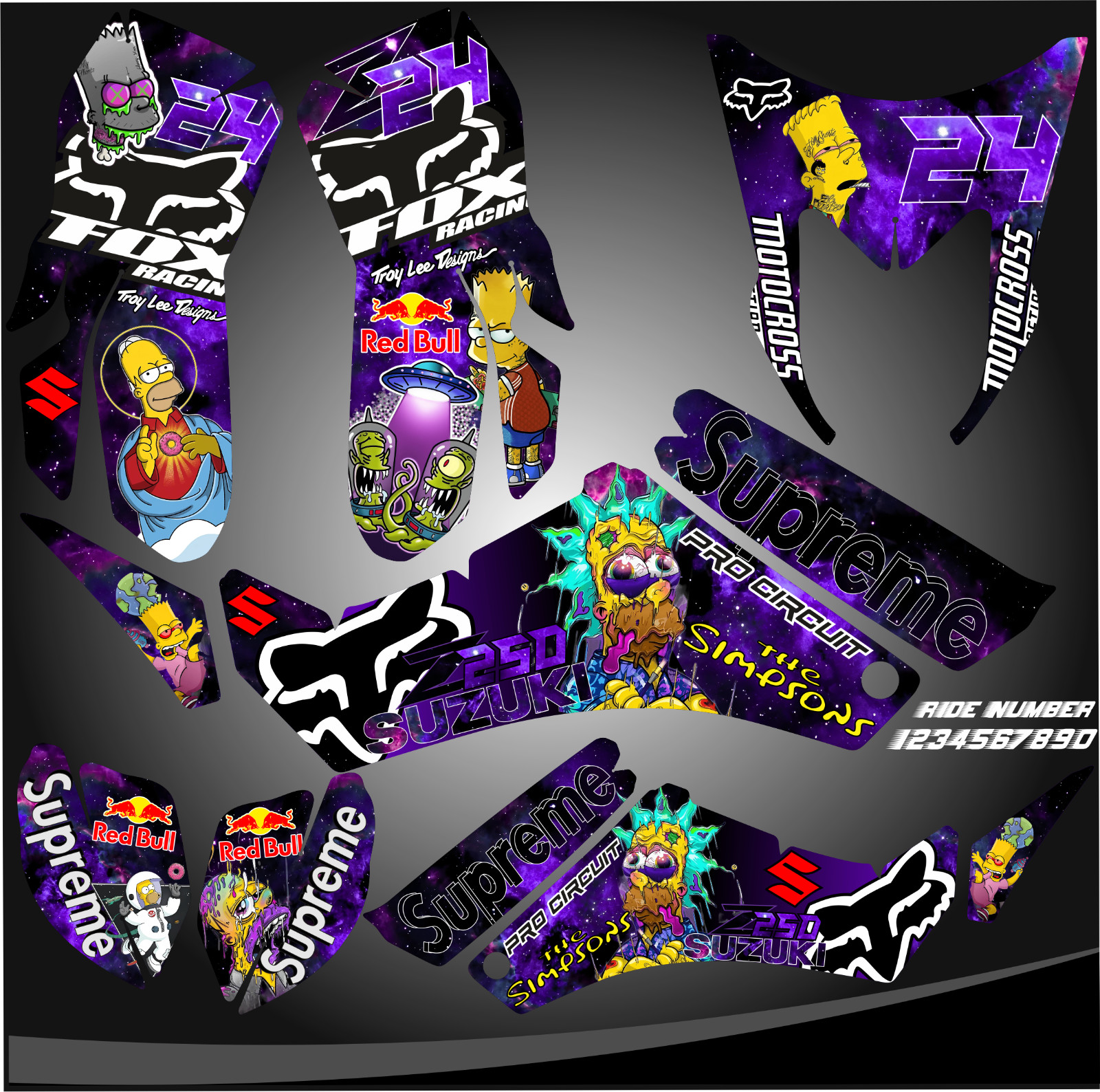 suzuki LTZ 250Z 250 Z  graphics stickers decals atv quad kit full wrap