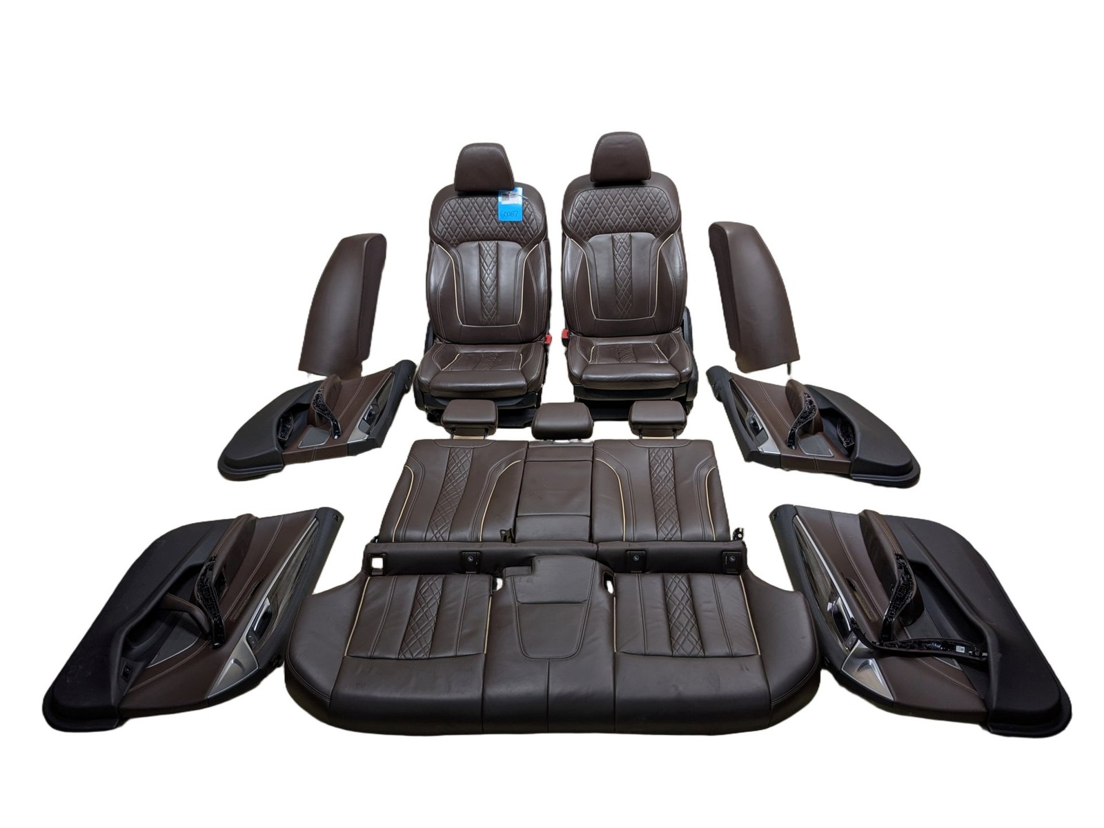 17-23 OEM BMW G30 530 540 M550 Interior Comfort Seats Door Panels COMPLETE Brown