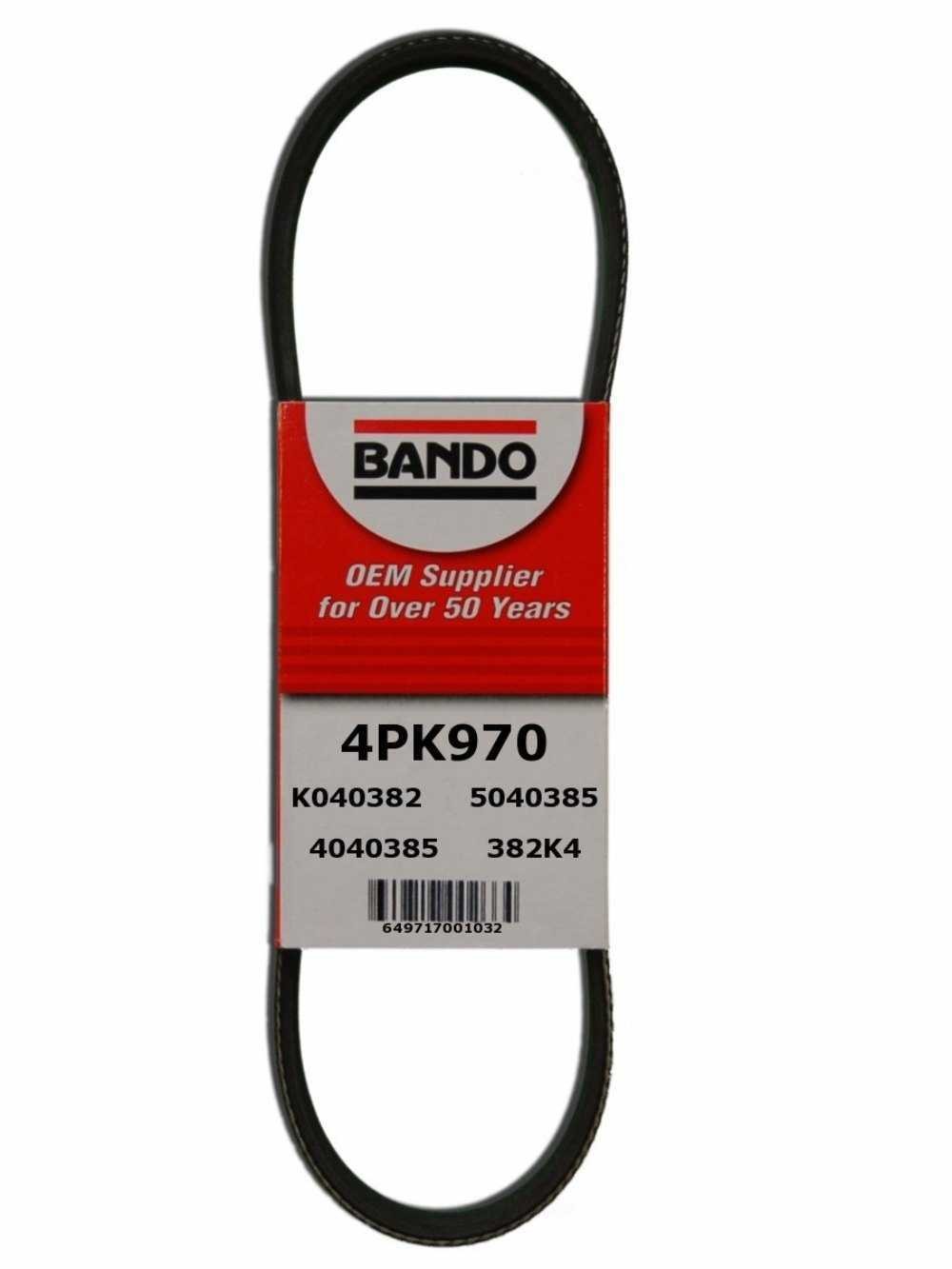 Serpentine Belt  Bando USA  4PK970
