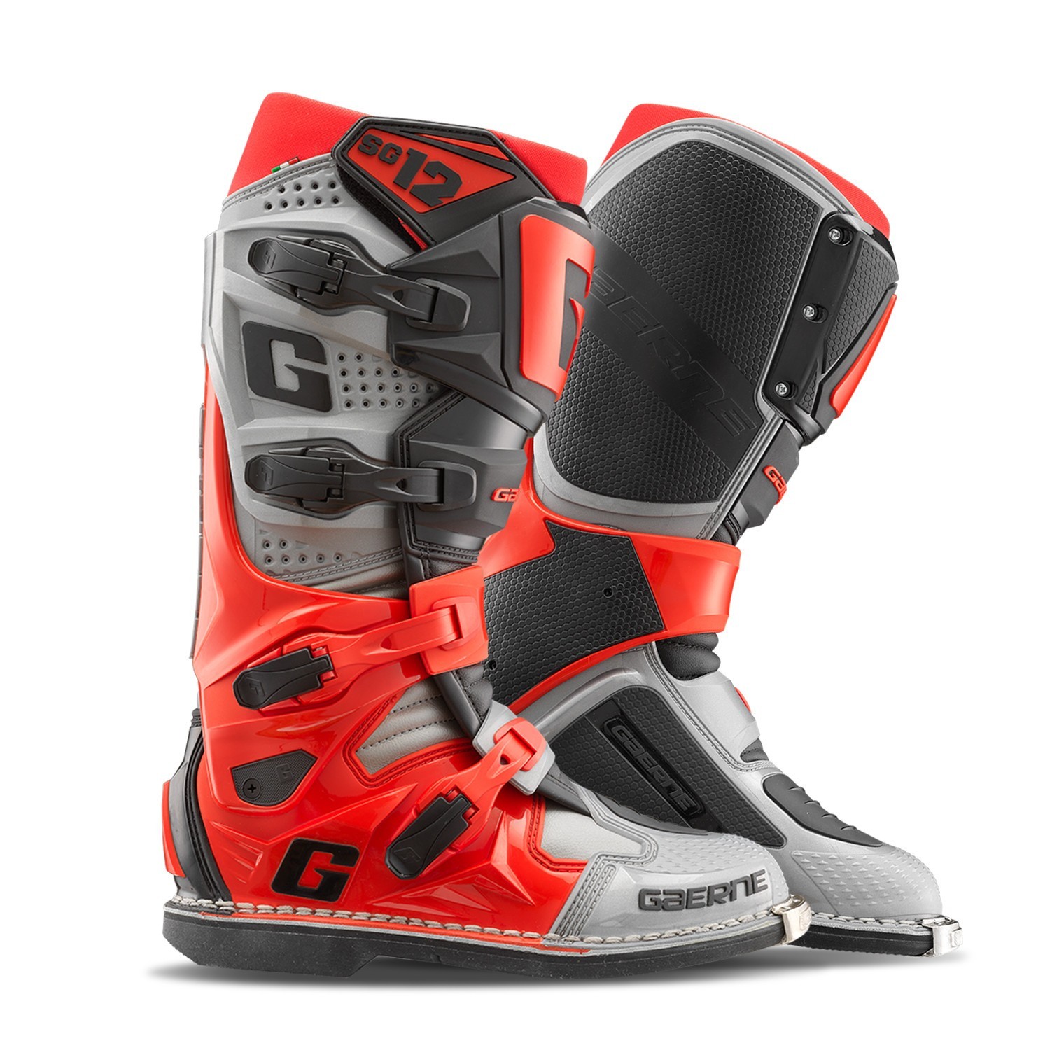 Gaerne SG12 FORGE Boots  FLO ORANGE WHITE MX Off-road ATV Riding Boots ALL SIZES