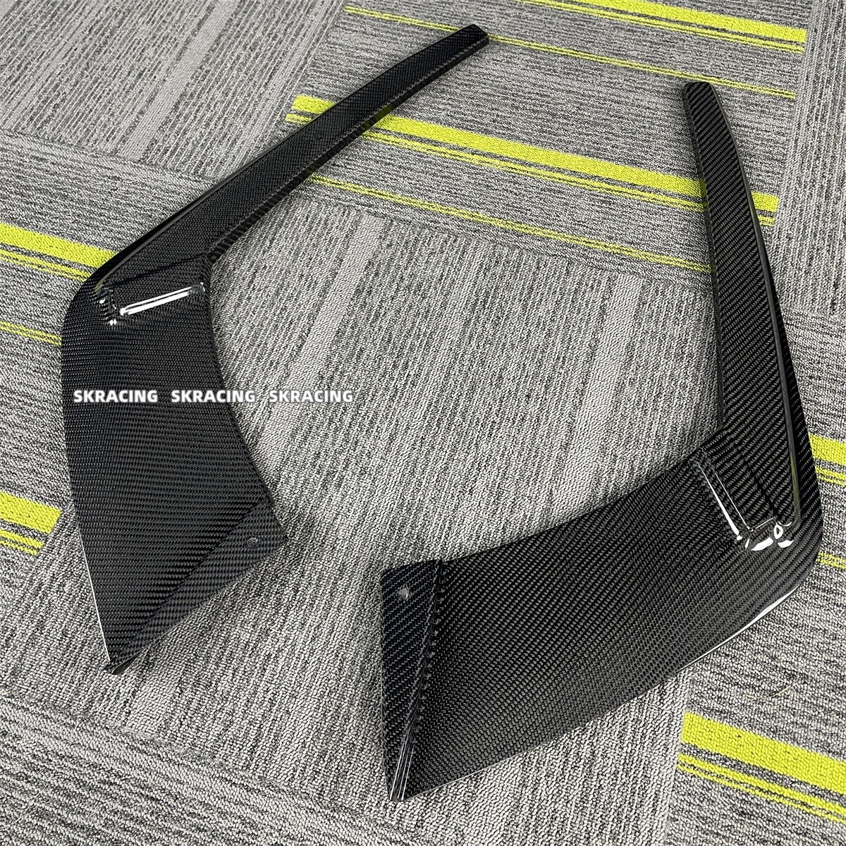 2PC Real Carbon Fiber Rear Diffuser Protect Lip For BMW F06 F12 F13 M6 2013-2018