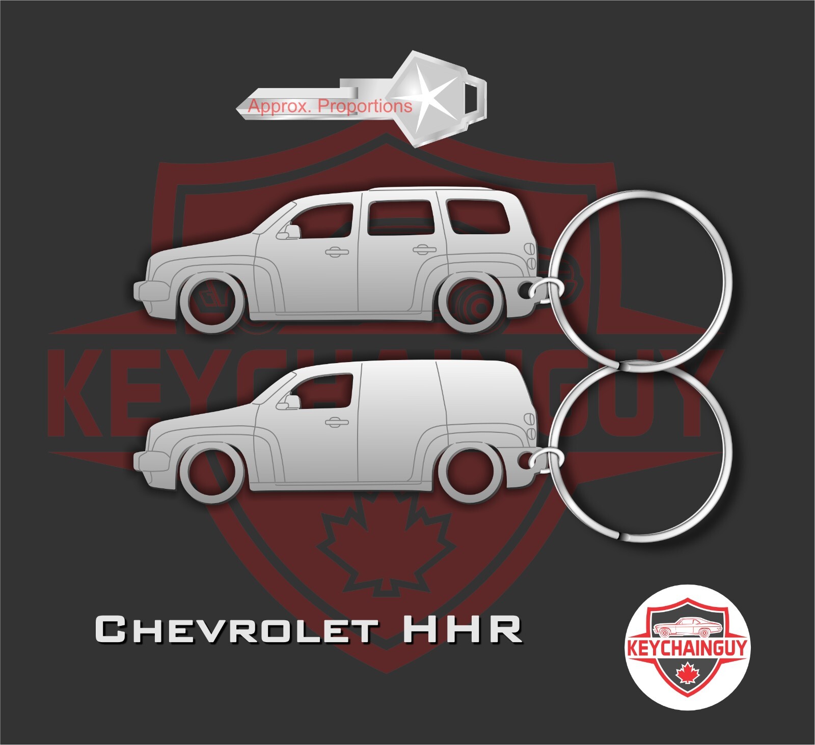2005 - 2011 Chevrolet HHR Window or Panel Laser Cut Key Chains