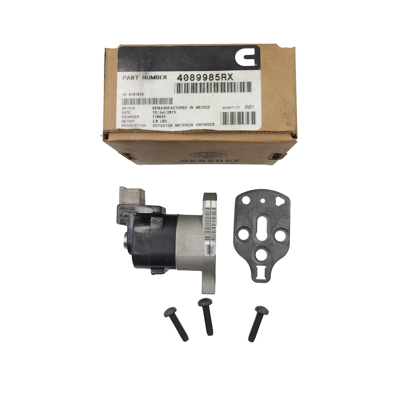 New OEM Genuine Cummins ACTUATOR METERING  4089985RX, $999.99+$187.9 core charge