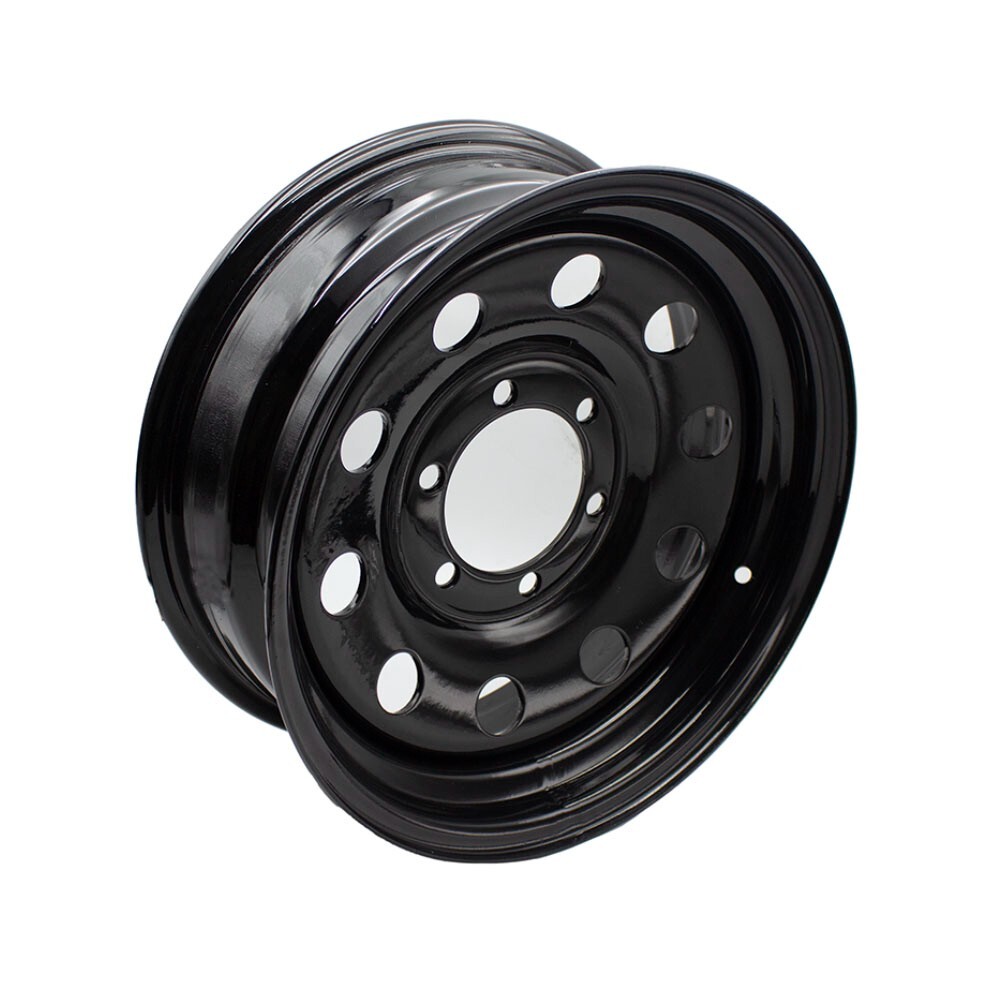Black 15x6 Trailer Rim Wheel 6 Lugs Holes 5.5 BC 15 X 6 inch 6x5.5 Bolt Circle
