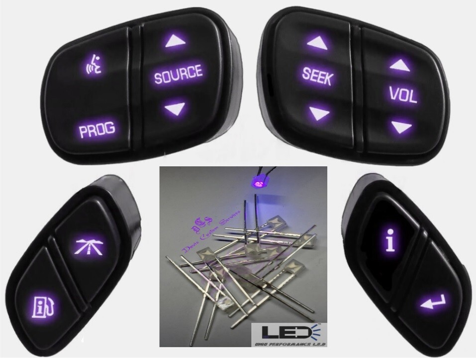DiY Purple Led Upgrade Kit - GM Steering Wheel Controls/Switches