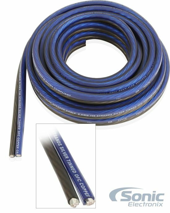 NVX XWS0820 20 ft 8-Gauge EnvyFlex 100% Oxygen Free Copper Speaker Wire