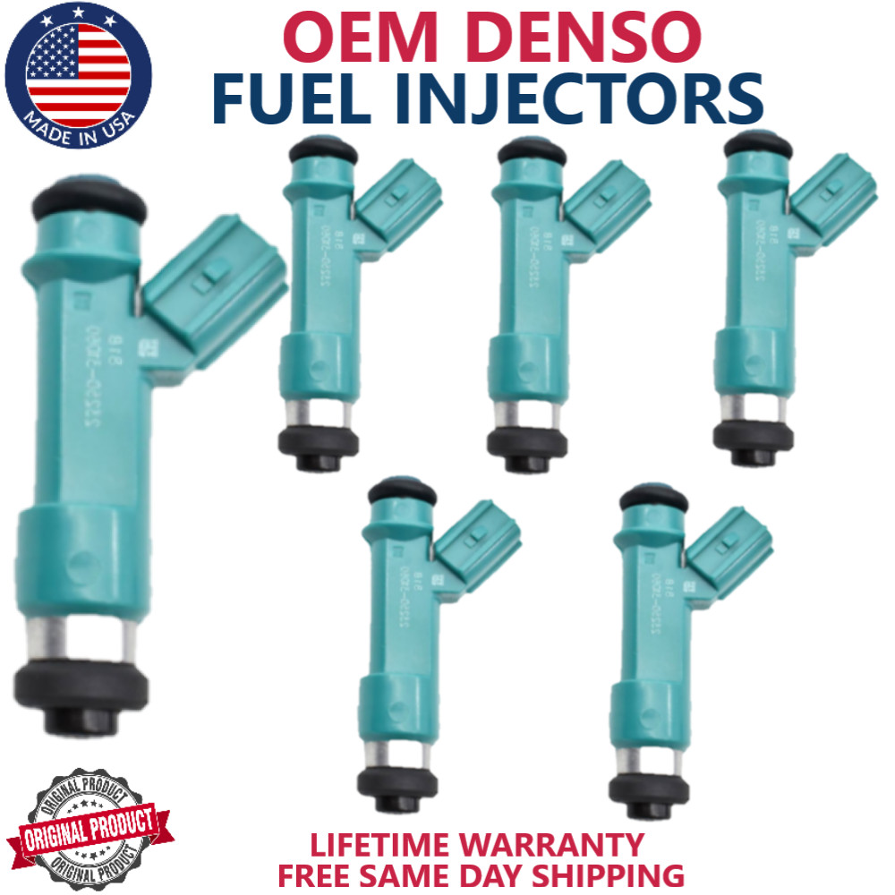 x6 NEW GENUINE DENSO FUEL INJECTORS FOR 2003-2009 Toyota 4Runner 4.0L V6
