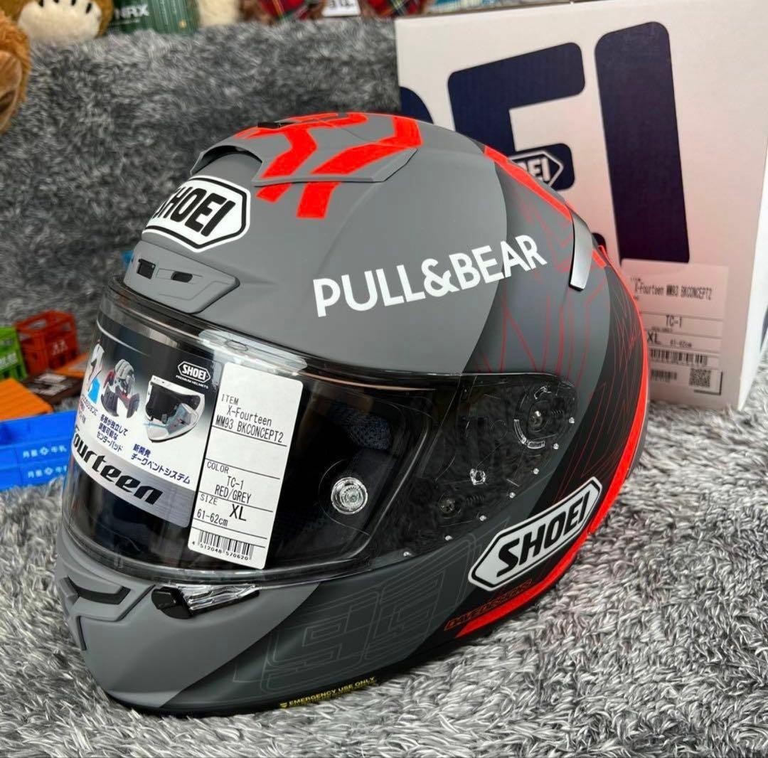 SHOEI X-Fourteen MM93 MARQUEZ BLACK CONCEPT 2.0 TC-1 Size XL 61-62cm Helmet